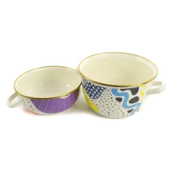 Kapka Enamel Abstract Enamel Mussel Pot Clearance