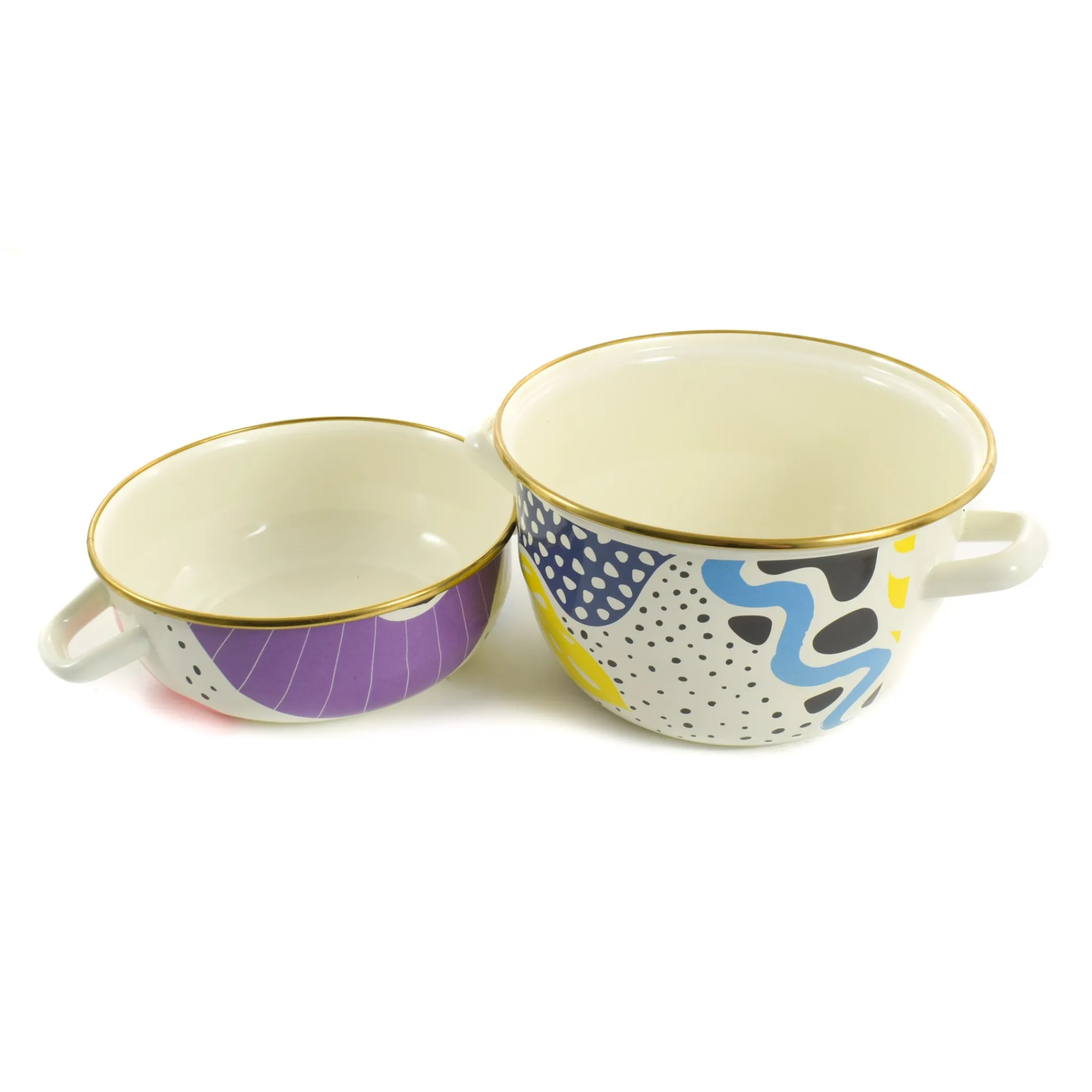 Kapka Enamel Abstract Enamel Mussel Pot Clearance