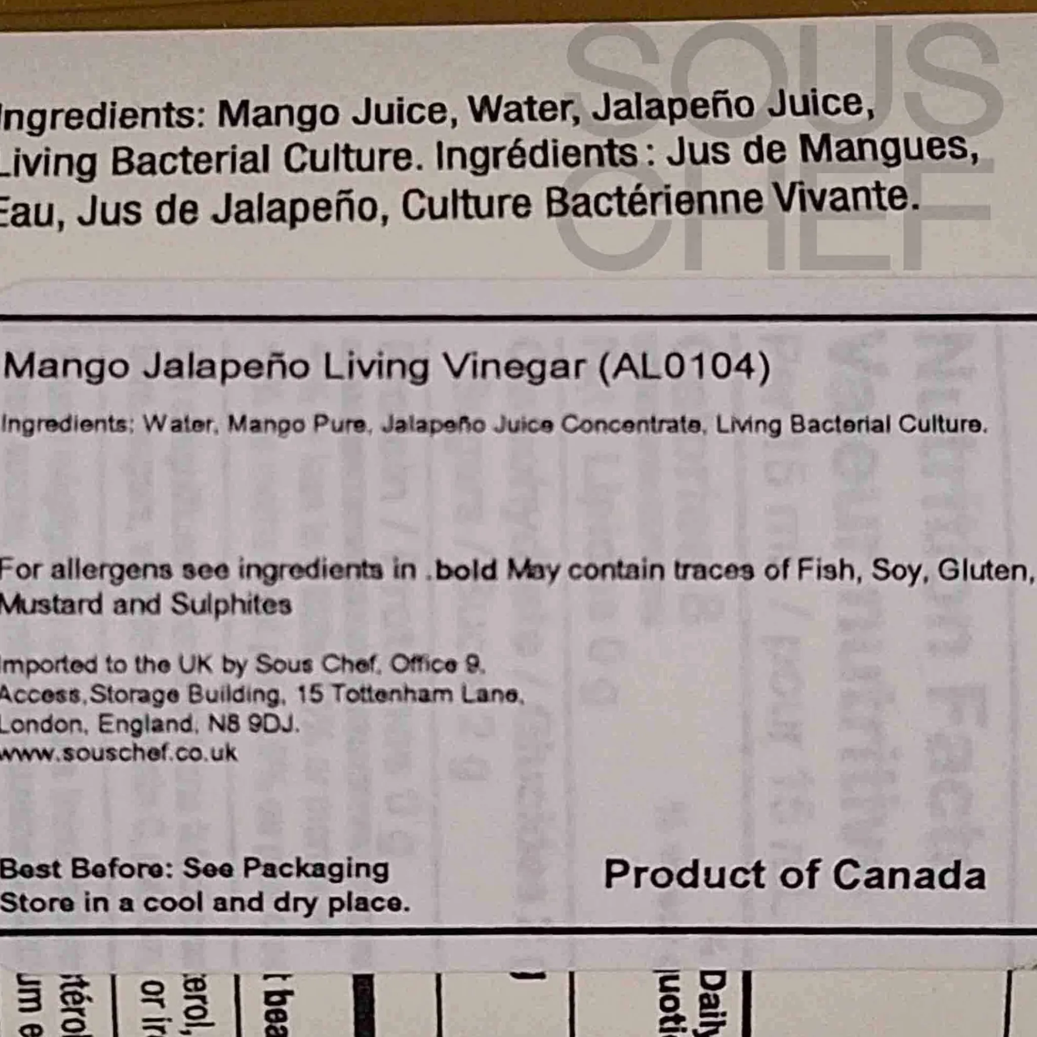 Acid League Mango Jalapeno Living Vinegar, 375ml Outlet