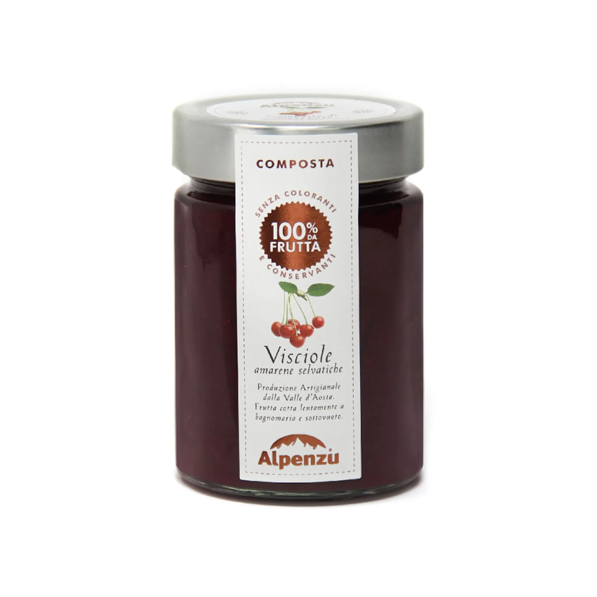 Alpenzu Sour Cherry Preserve 100% Fruit Jam, 350g New
