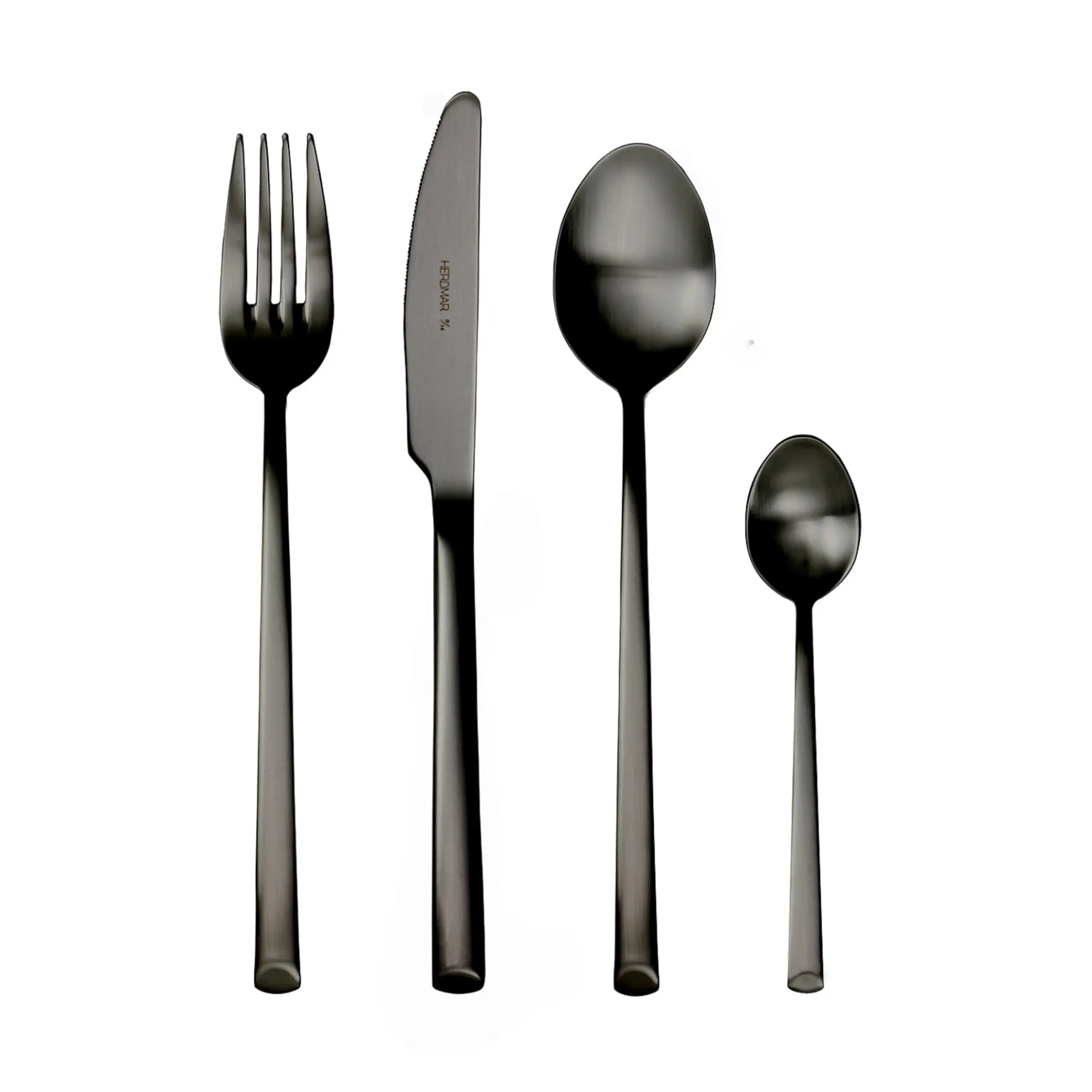 Herdmar Arco Matte Black 4 Piece Place Setting Cutlery Set Discount