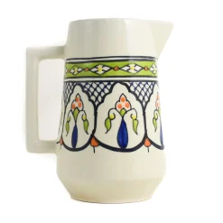 Tunisian Ceramics Azraq Patterned Jug, 18cm Clearance