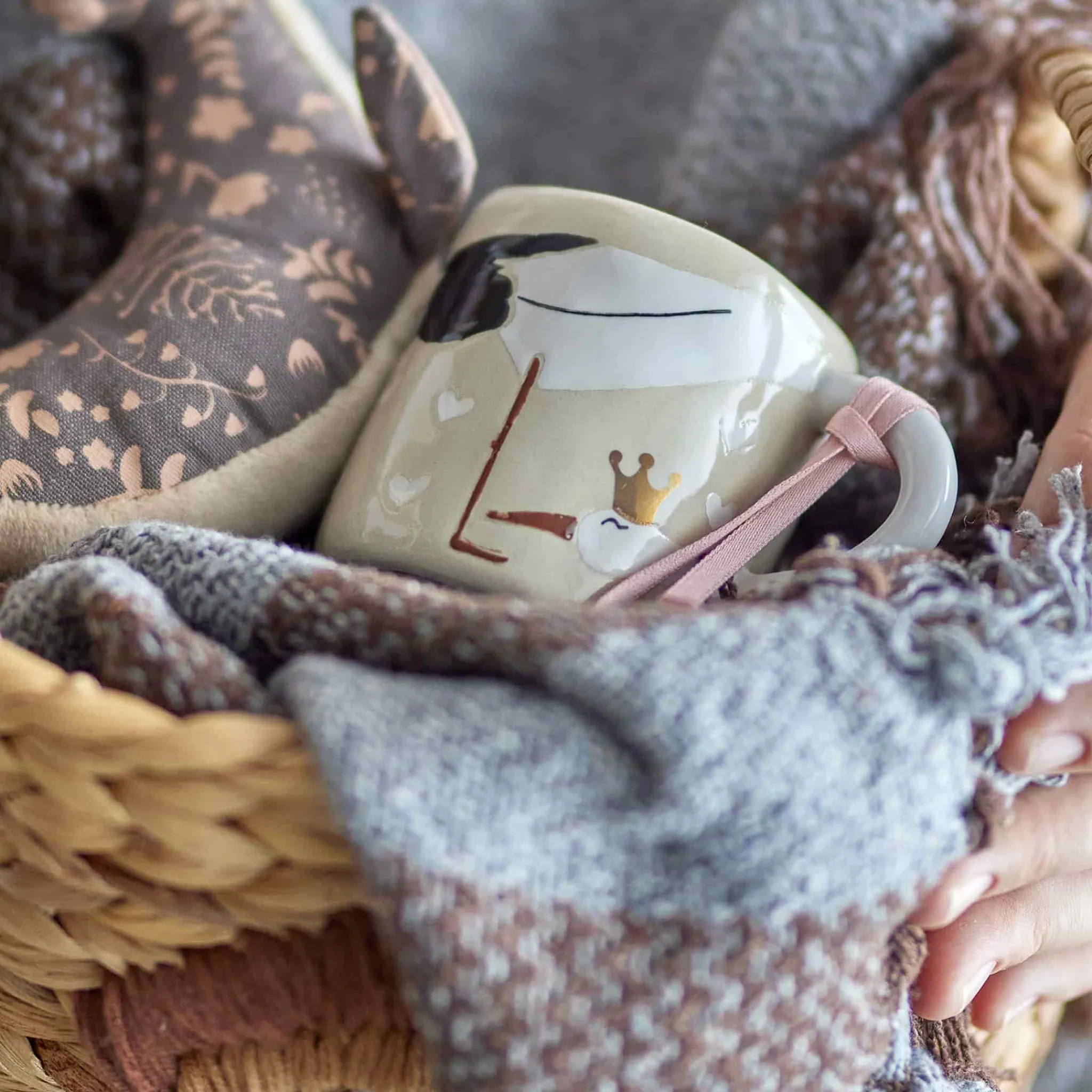 Bloomingville Bambino Cream Stoneware Mug New