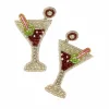 My Doris Beaded Martini Earrings New