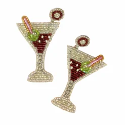 My Doris Beaded Martini Earrings New