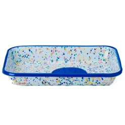 Kapka Enamel Blue Dot Enamel Roasting & Serving Dish Hot