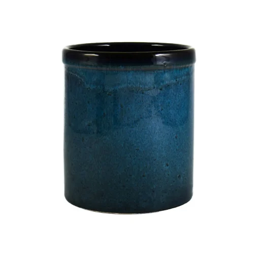 Ceramica Nicola Blue Glaze Kitchen Utensils Jar New
