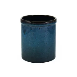 Ceramica Nicola Blue Glaze Kitchen Utensils Jar New