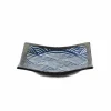 Kiji Stoneware & Ceramics Blue Wave Small Square Plate, 13.5cm Best