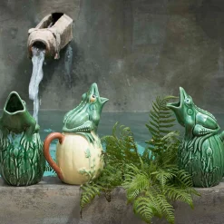 Bordallo Pinheiro Green Frog Pitcher New