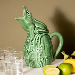 Bordallo Pinheiro Green Frog Pitcher New