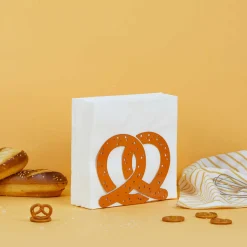 Balvi Brown Pretzel Metal Napkin Holder New