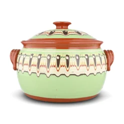 Bulgarian Pottery Bulgarian Troyan Mint Green Terracotta Cooking Pot Online
