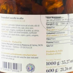 Casa Marrazzo Sun Dried Tomatoes in Oil, 1 Litre Hot
