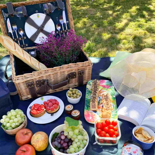 Les Jardin de la Comtesse Champs-Elysees Navy Picnic Hamper Hot
