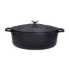 Chasseur Black Cast Iron Oval Dutch Oven, 29cm Discount
