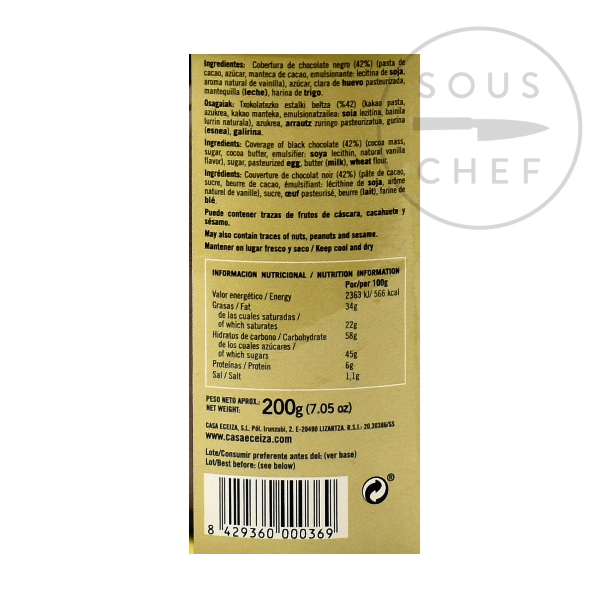 Casa Eceiza Chocolate Covered Cigarrillos New