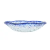Turkish Tableware Cobalt Blue Rim Glass Bowl, 17.5cm Outlet