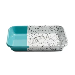 Kapka Enamel Colour Pop Enamel Roasting and Serving Dish, Turquoise Clearance