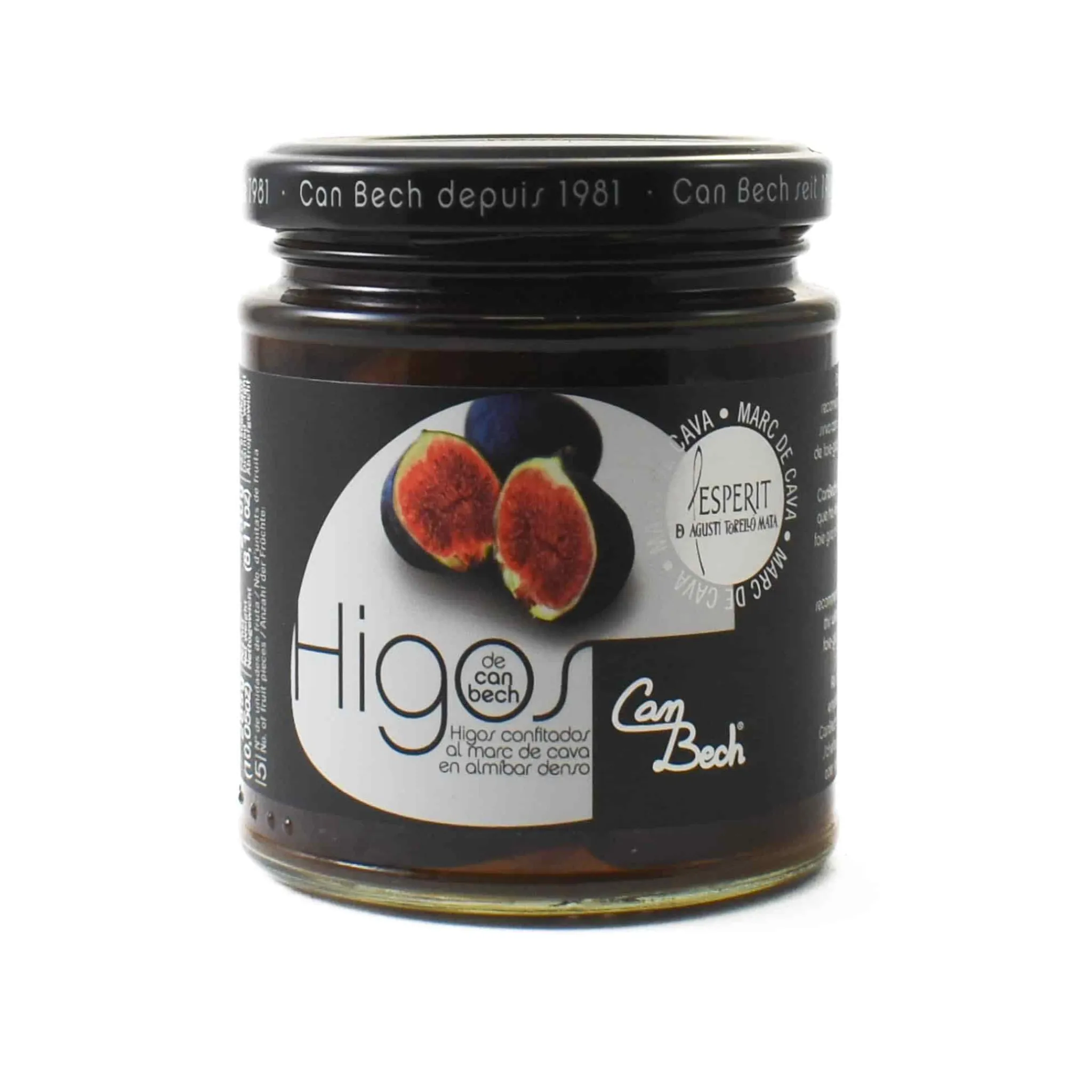 Can Bech Confit Figs in Marc de Cava Brandy, 230g Hot
