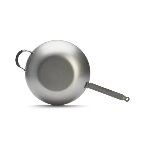 De Buyer Mineral B Flat Base Wok, 32cm Hot