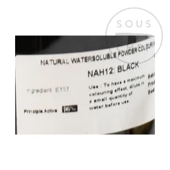 Deco Relief Professional Natural Black Food Colour - Charcoal, 50g Clearance