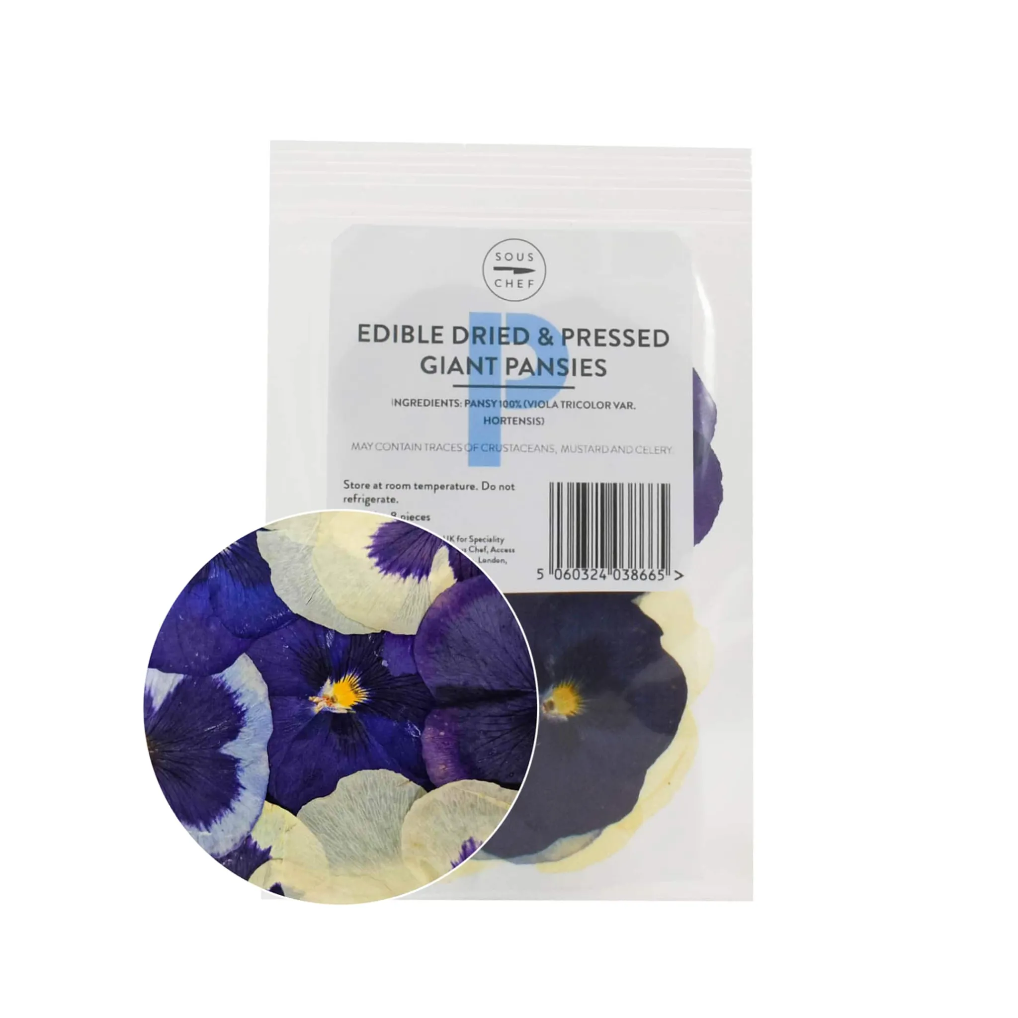 Sous Chef Edible Dried & Pressed Giant Pansies, 8 pieces Online