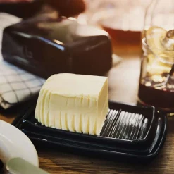 Emile Henry Black Butter Dish, 17x11cm Best