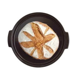 Emile Henry Black Round Bread Baker, 32.5cm Outlet