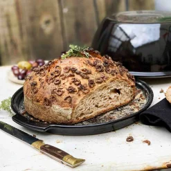 Emile Henry Black Round Bread Baker, 32.5cm Outlet