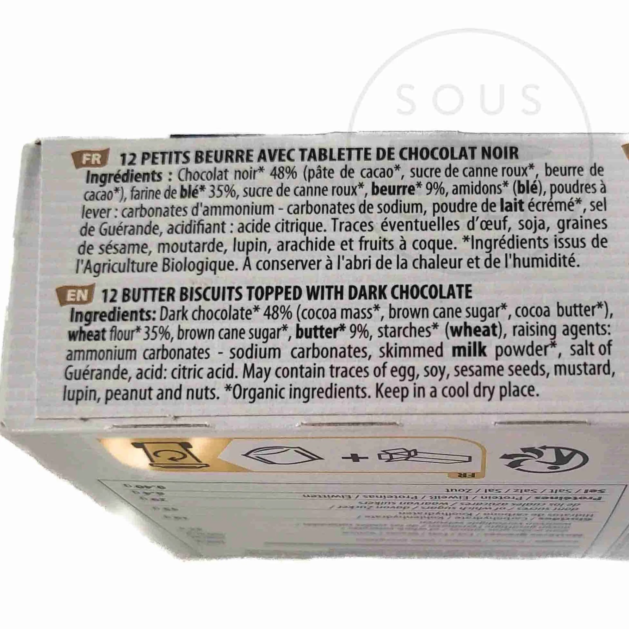 Filet Bleu Organic Butter Biscuits With Dark Chocolate, 150g