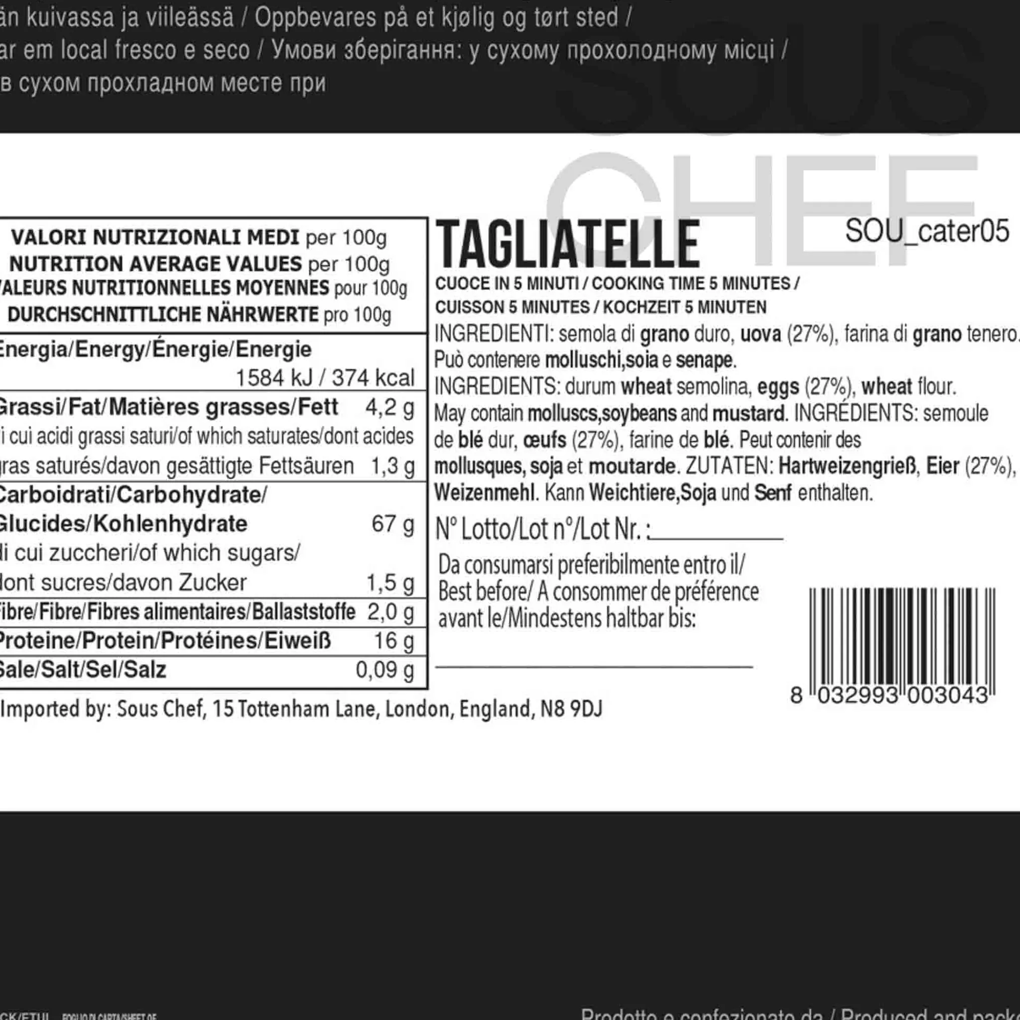 Filotea Tagliatelle Pasta, 500g New