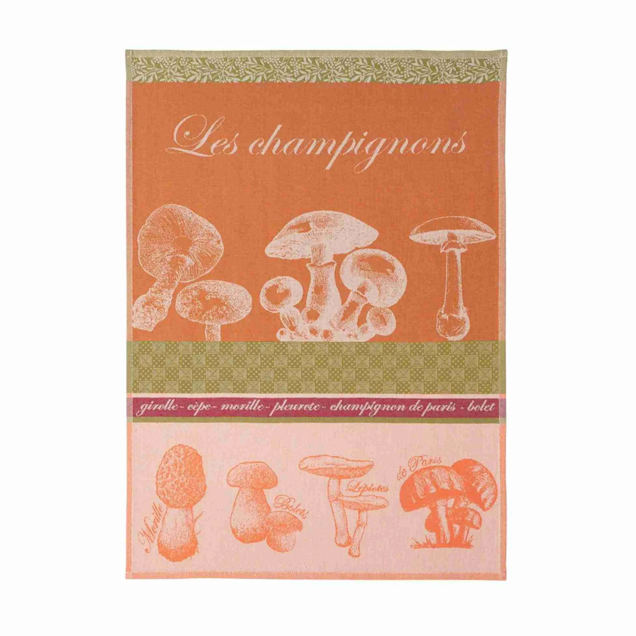 Coucke French Tea Towel - Mushrooms Hot
