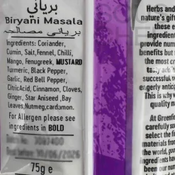 Greenfields Biryani Masala, 75g Clearance