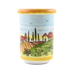Puglia Handmade Hand Painted Italian Ceramic Utensil Jar Online