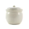 Sauerkraut Pots Handmade Stoneware Fermenting Crock in White 2 litre