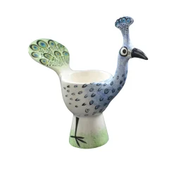Hannah Turner Peacock Egg Cup, 14cm Outlet
