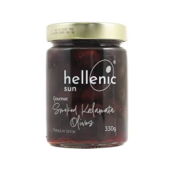 Hellenic Sun Smoked Pitted Kalamata Olives, 330g New