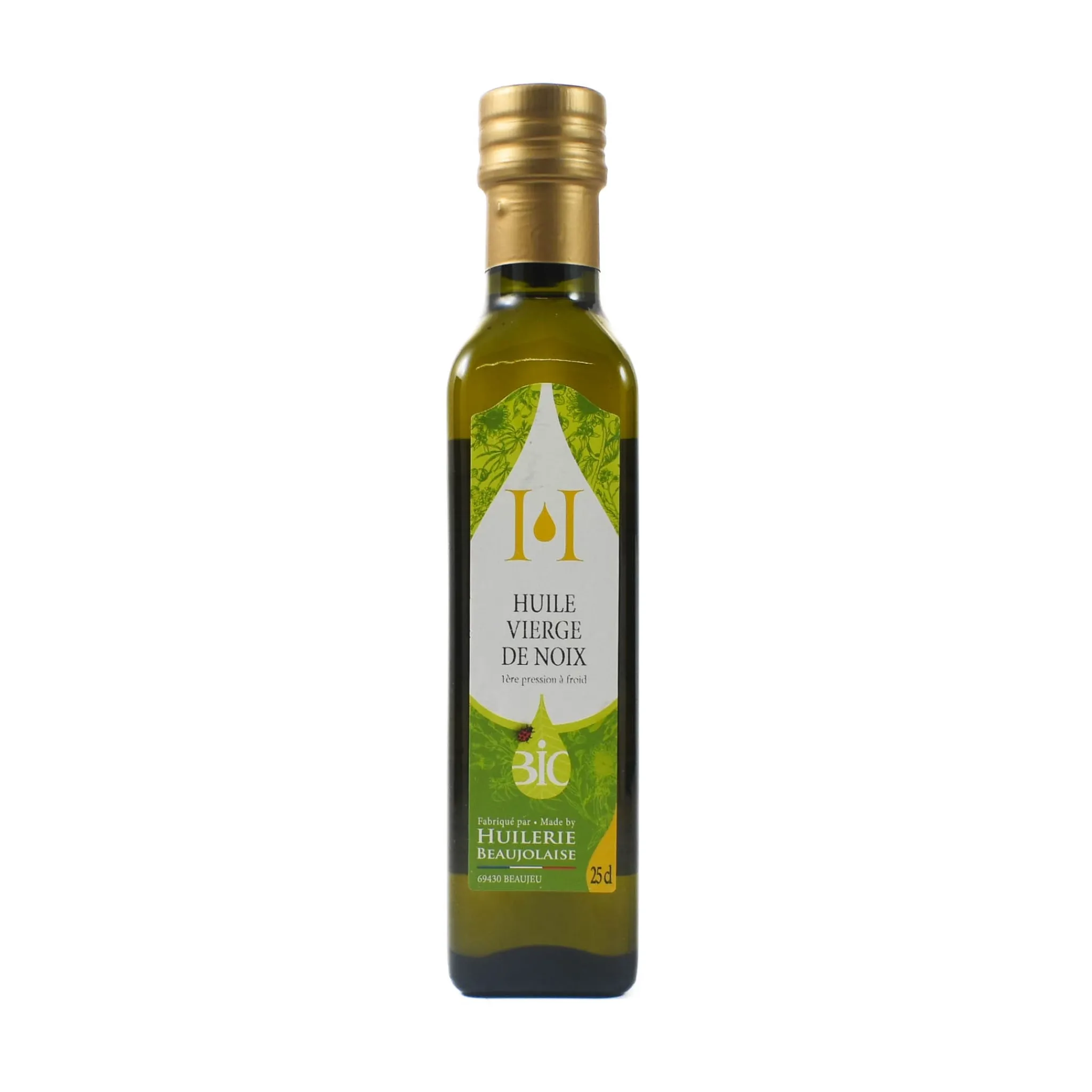 Huilerie Beaujolaise Organic Walnut Oil, Cold Pressed, 250ml New