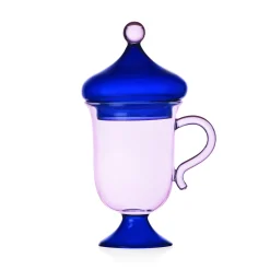 Ichendorf Milano Lilac Mug with Blue Lid, 18.5cm