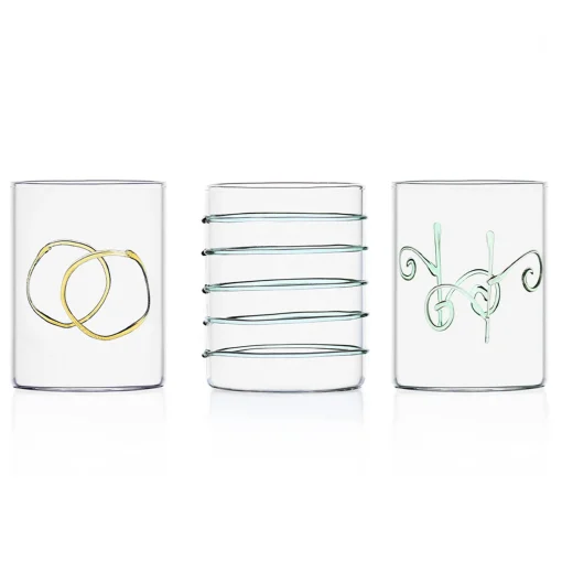 Ichendorf Milano Set of 6 Assorted Water Tumblers, Assorted Colours