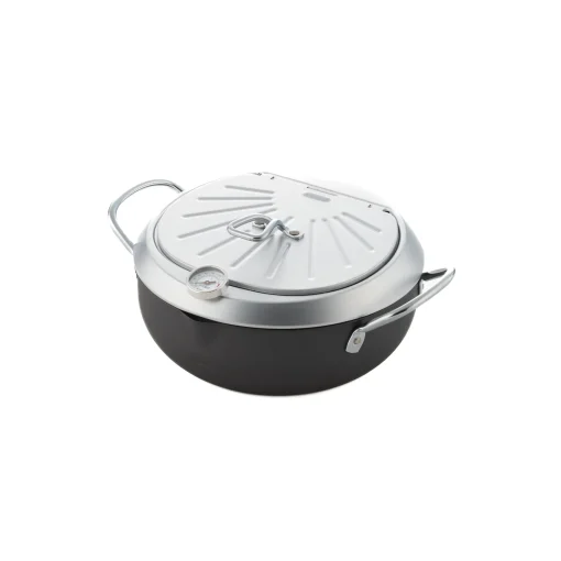 Gogi Japanese Tempura Frying Pot with Temperature Probe & Drip Rack