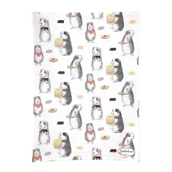 Jimbob Art Guinea Pig Biscuits Tea Towel New