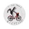 Jimbob Art I Love Cheese & Bicycles Side Plate, 20cm Hot