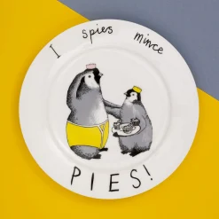 Jimbob Art I Spies Mince Pies! Side Plate, 20cm Hot