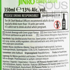 Jinro Chamisul Green Grape Soju 13V, 350ml Clearance