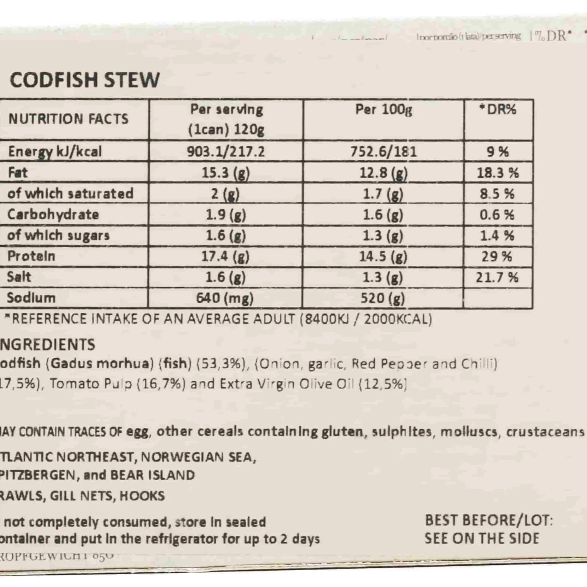 Jose Gourmet Codfish in Ragout Sauce, 120g Sale