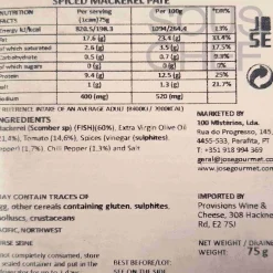 Jose Gourmet Spiced Mackerel Pate, 75g