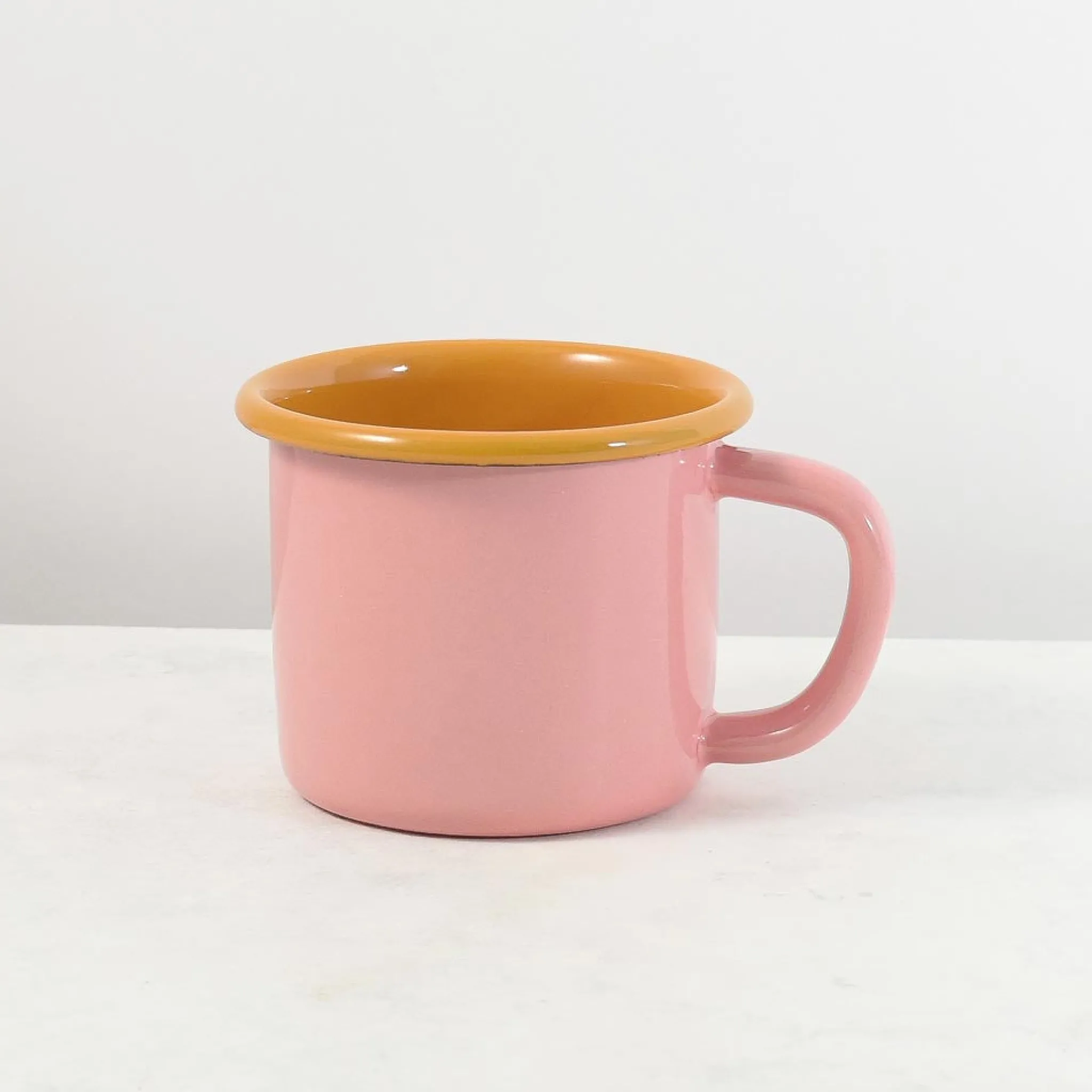 Kapka Enamel Kapka x Sous Chef Colourblock Enamel Mug, Pink & Yellow, 350ml Outlet
