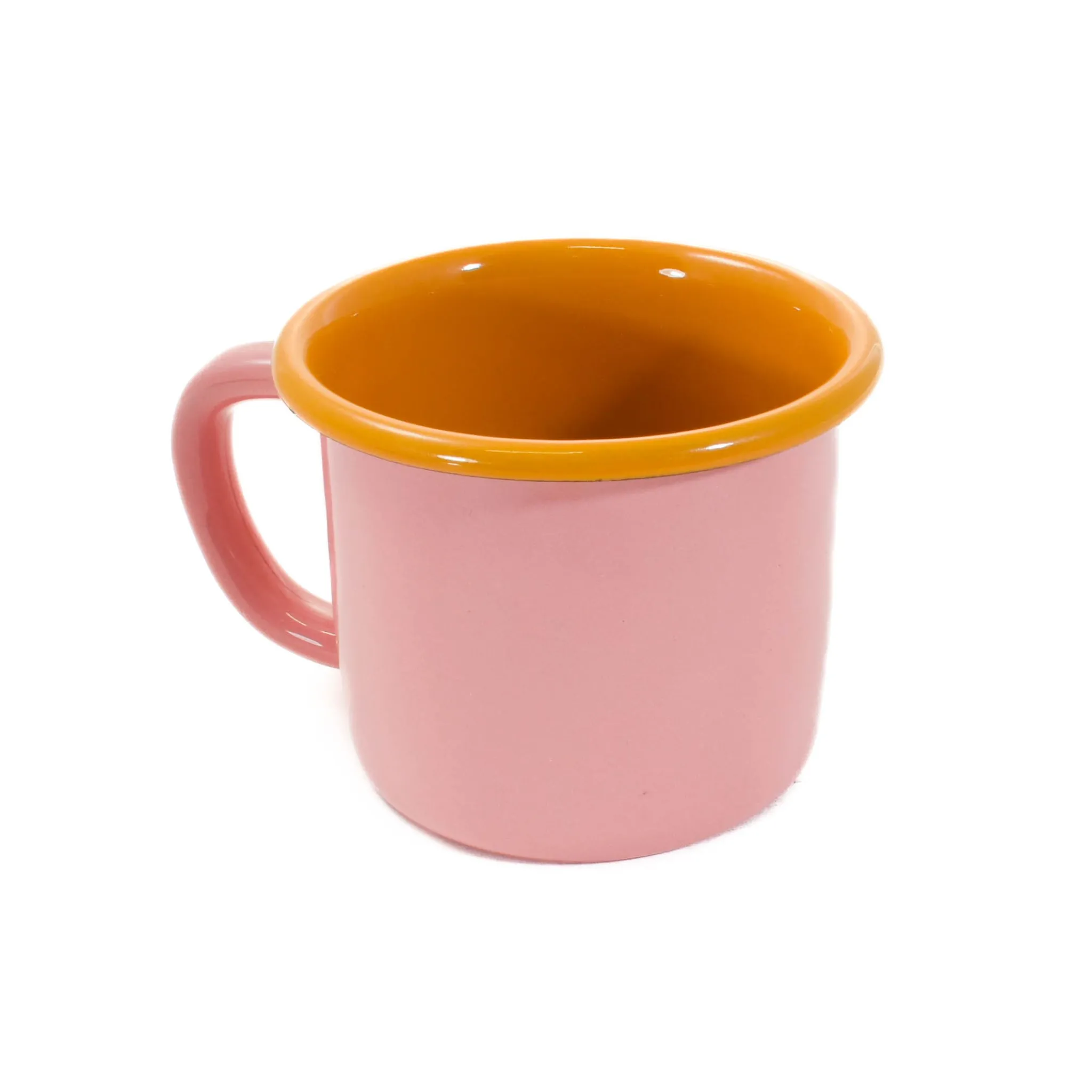 Kapka Enamel Kapka x Sous Chef Colourblock Enamel Mug, Pink & Yellow, 350ml Outlet